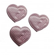 Marbet Iron-On Patch - Baby Pink Heart